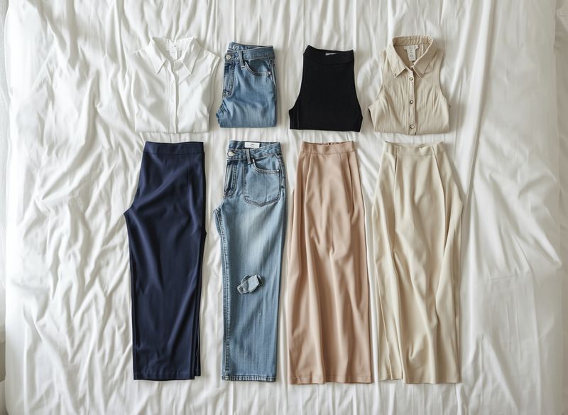 카테고리별로 분류된 옷